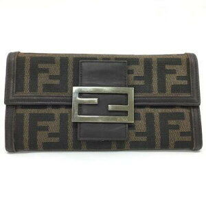 Fendi Wallet no Brown Fold Zucca Long